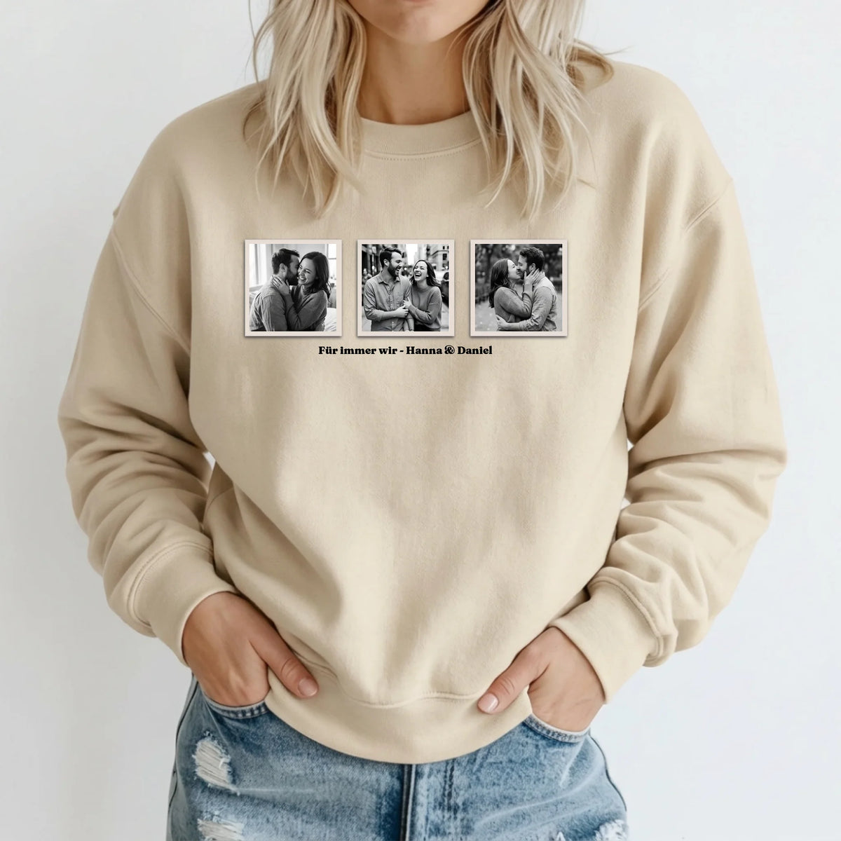Personalisierter Sweater - beige