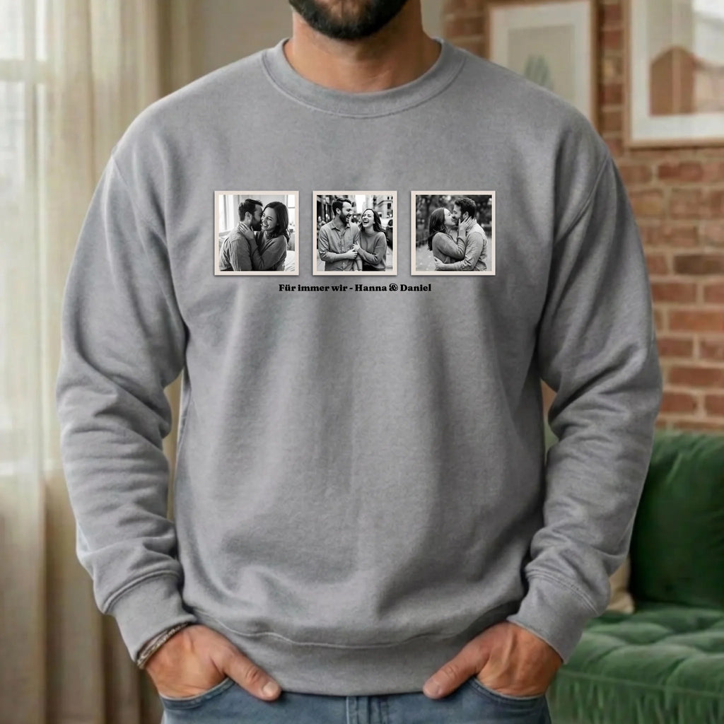 Personalisierter Sweater - grau