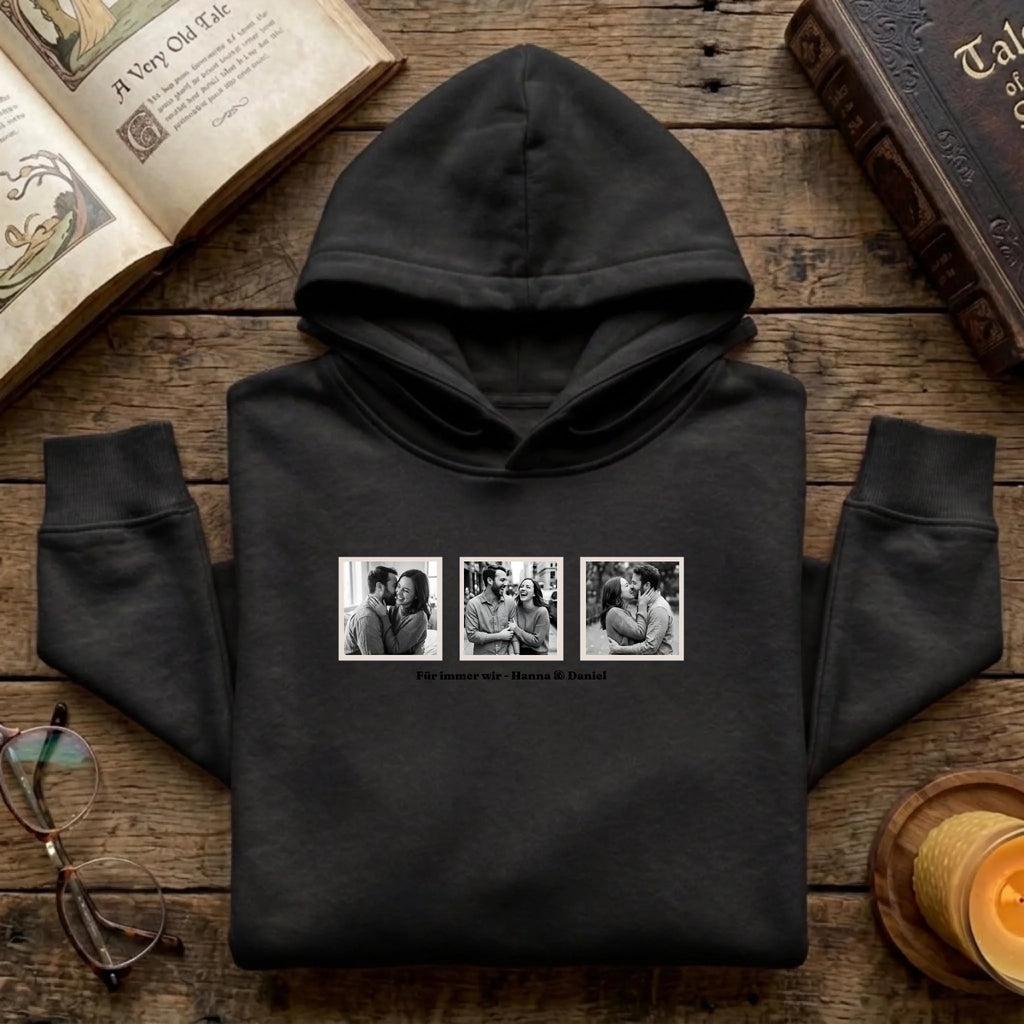 Personalisierter Hoodie schwarz