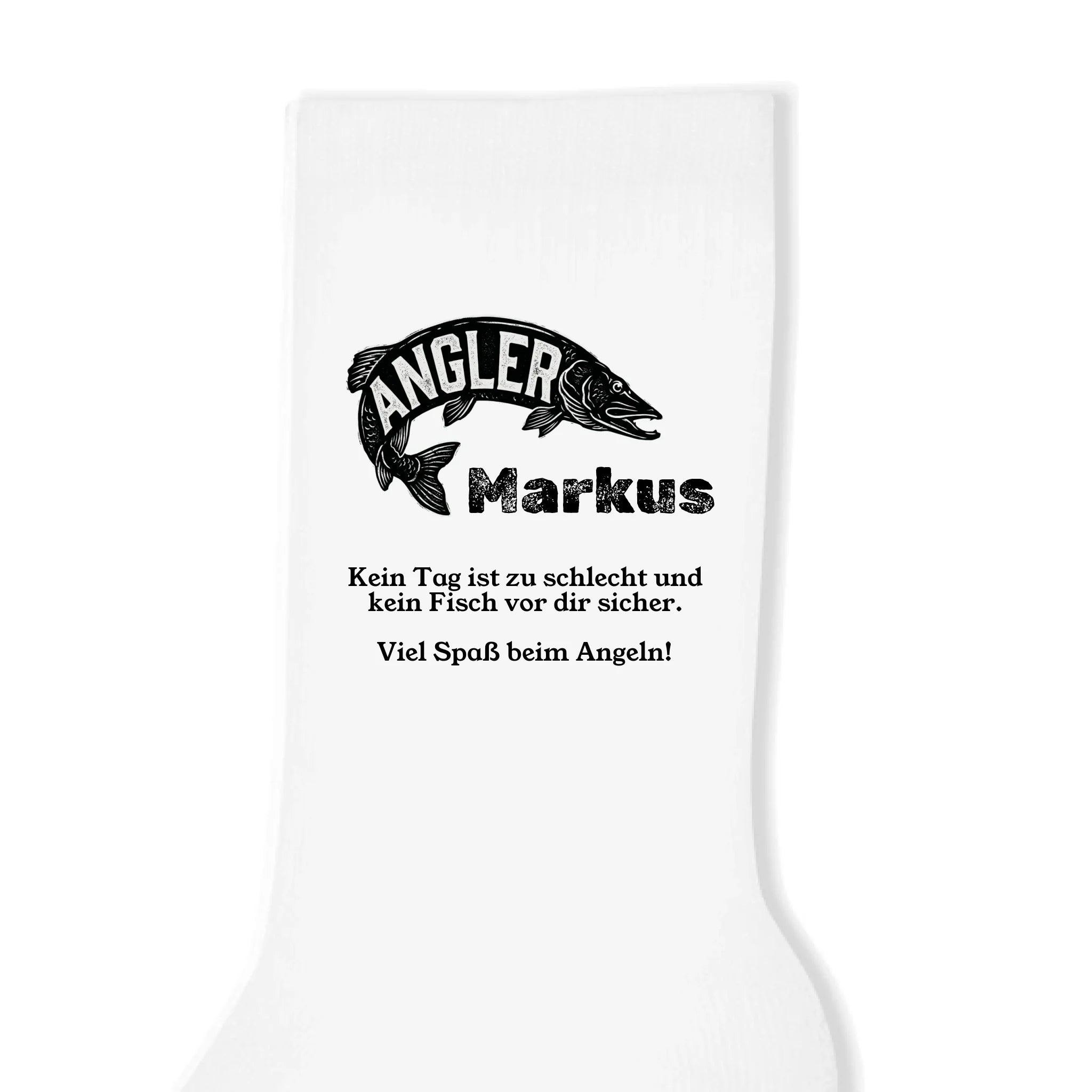 Angel Socken personalisiert - Socken für Angler