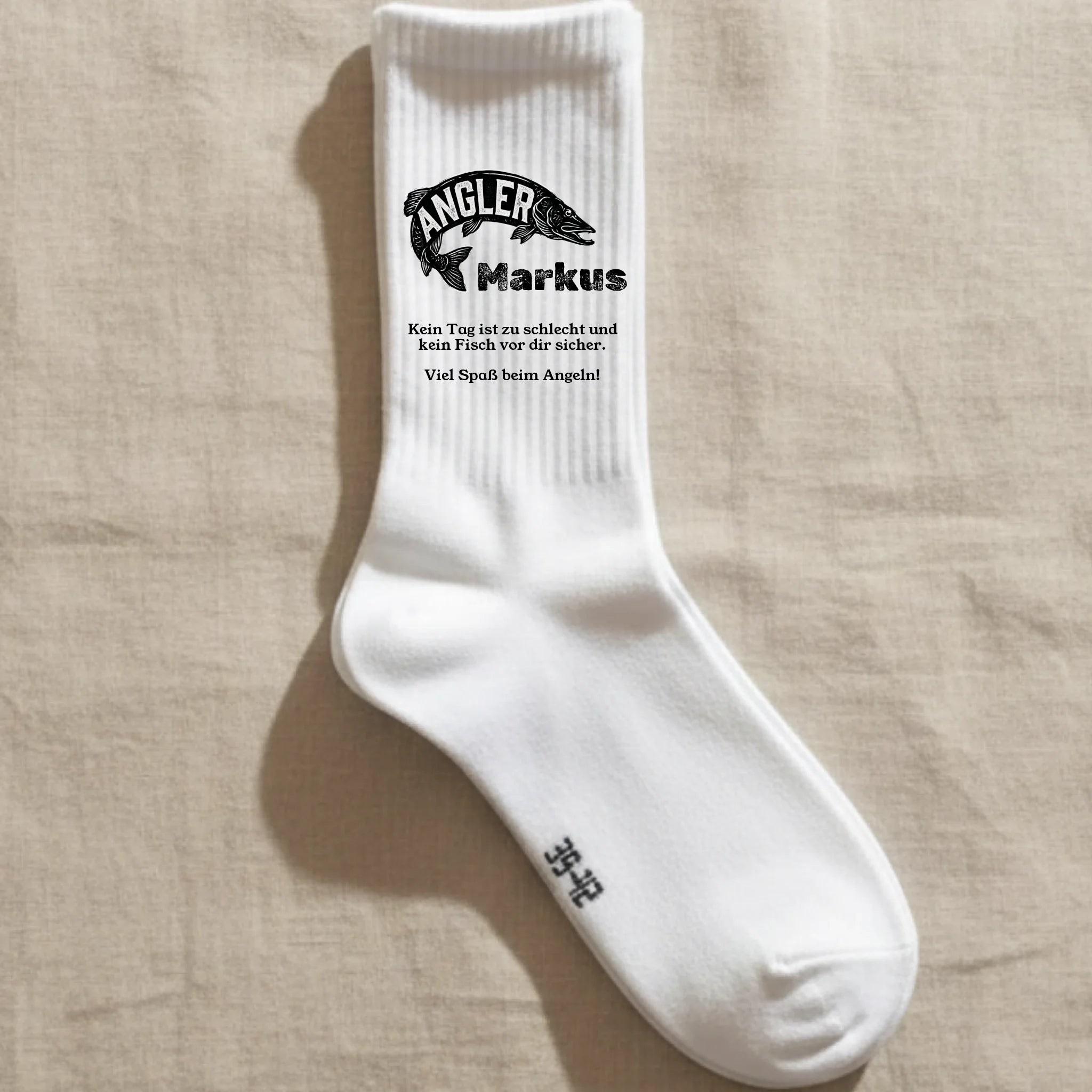 Angel Socken personalisiert - Socken für Angler