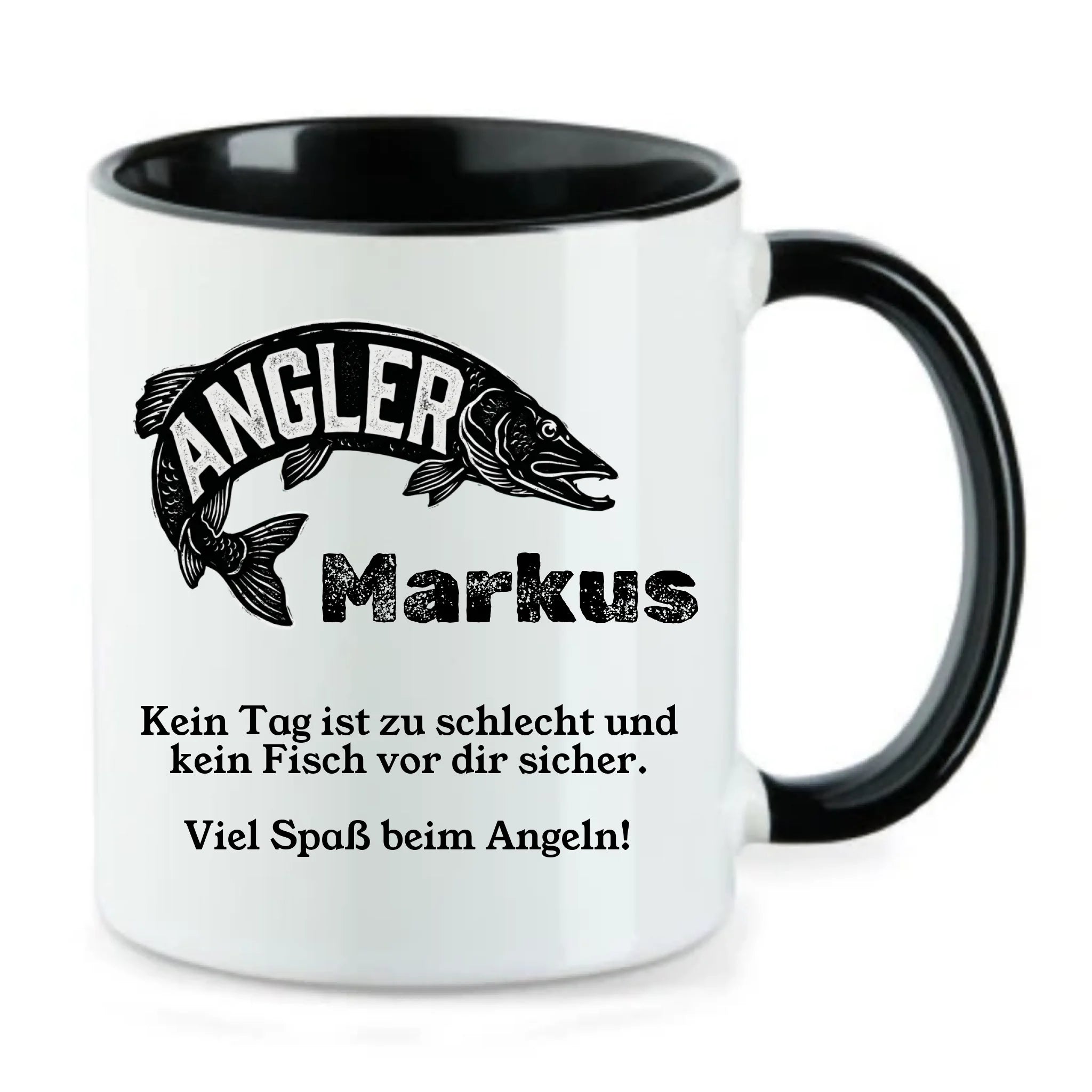 Angler Tasse personalisiert - Geschenk für Angler