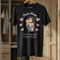 Beste Mama T-Shirt personalisiert mit Foto im Comic Stil Kpl. Black
