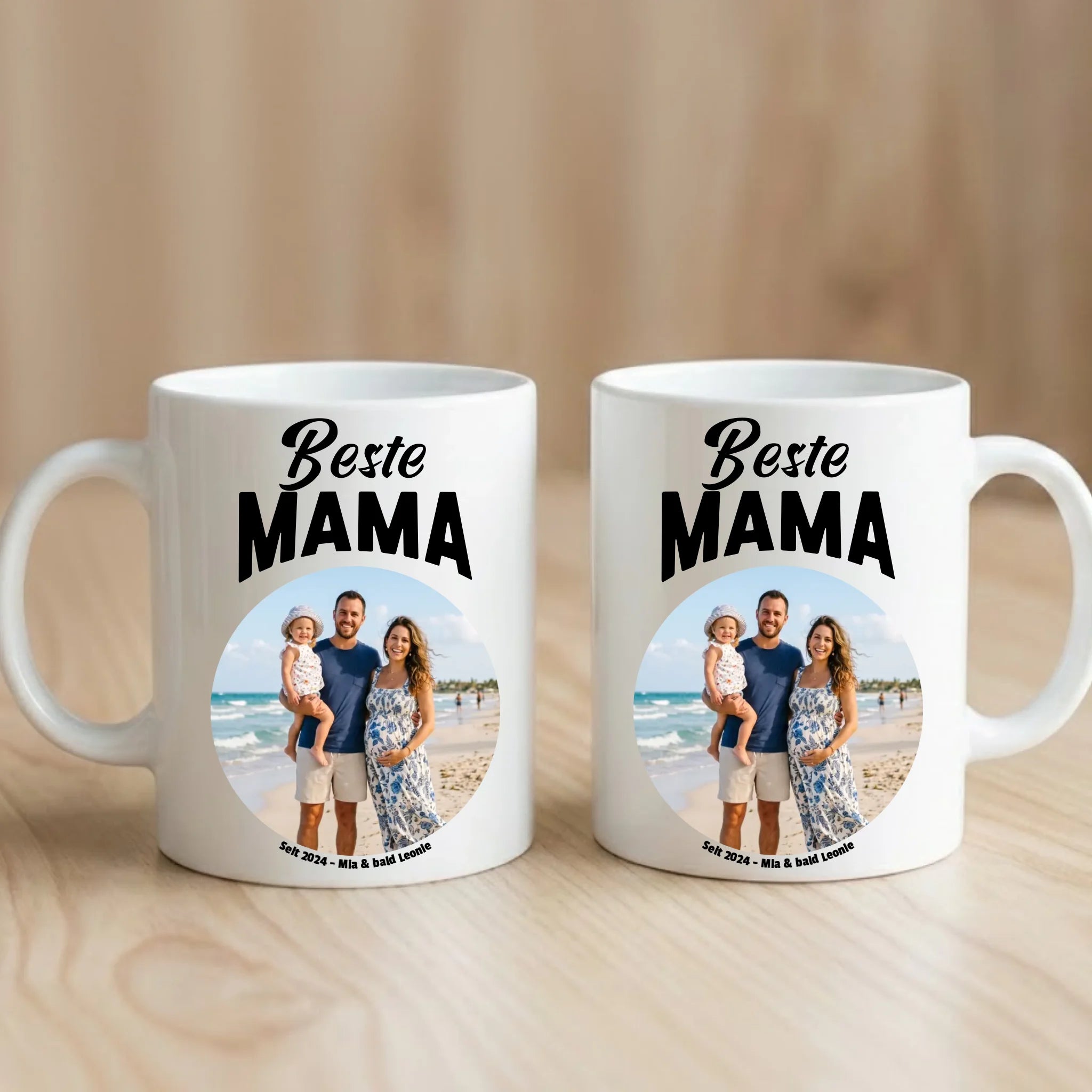 Beste Mama Tasse mit Foto und Text personalisiert