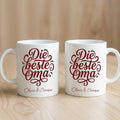 Beste Oma Tasse personalisiert mit Namen Back Front
