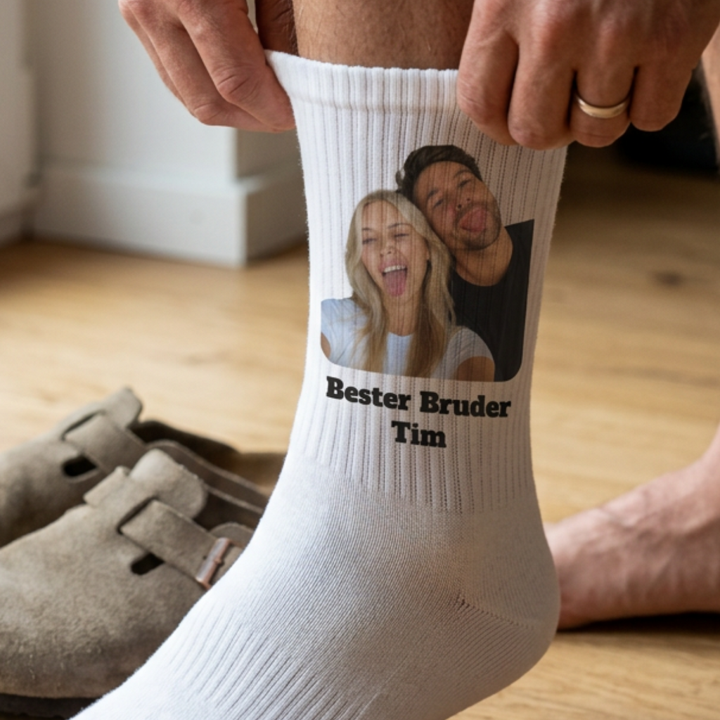 Bester Bruder Socken personalisiert mit Foto