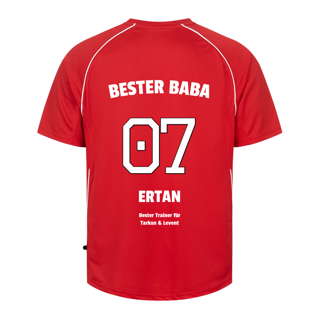 Bester Papa Trikot personalisiert Rot