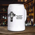 Christlicher Stein Bierkrug mit Text oder Psalm personalisiert