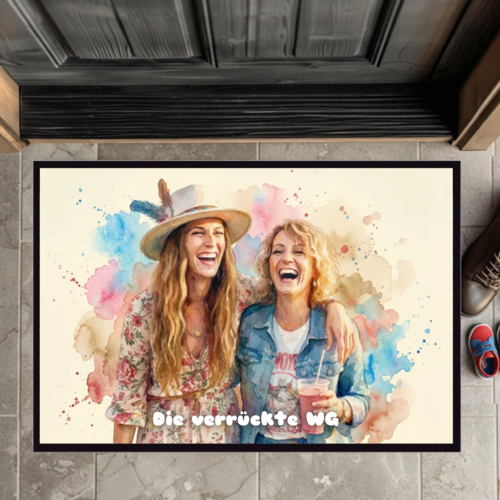 Color Splash personalisierte Fußmatte 