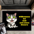Comic Fußmatte Katze personalisiert