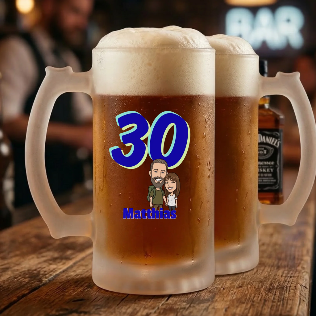 Geschenk zum Geburtstag - Bierkrug mit Namen
