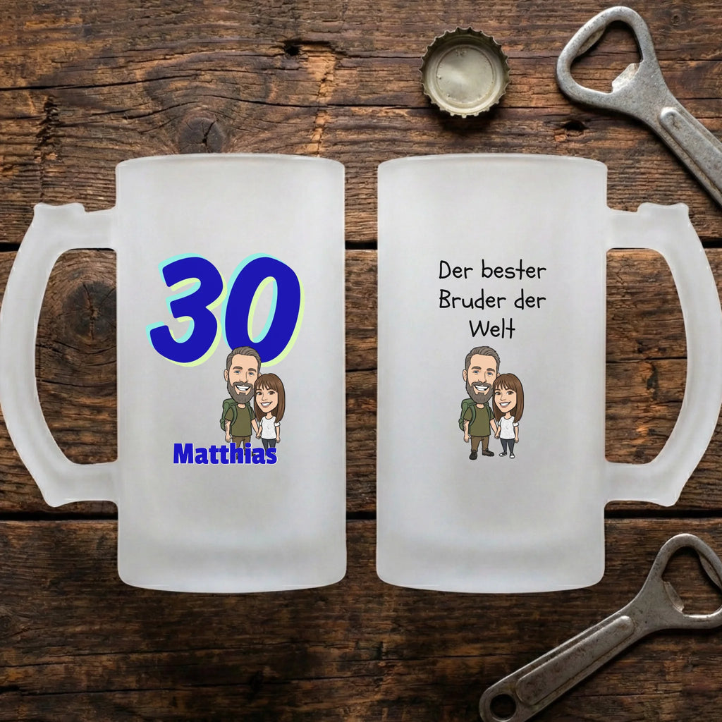 Geschenk zum Geburtstag - Bierkrug mit Namen