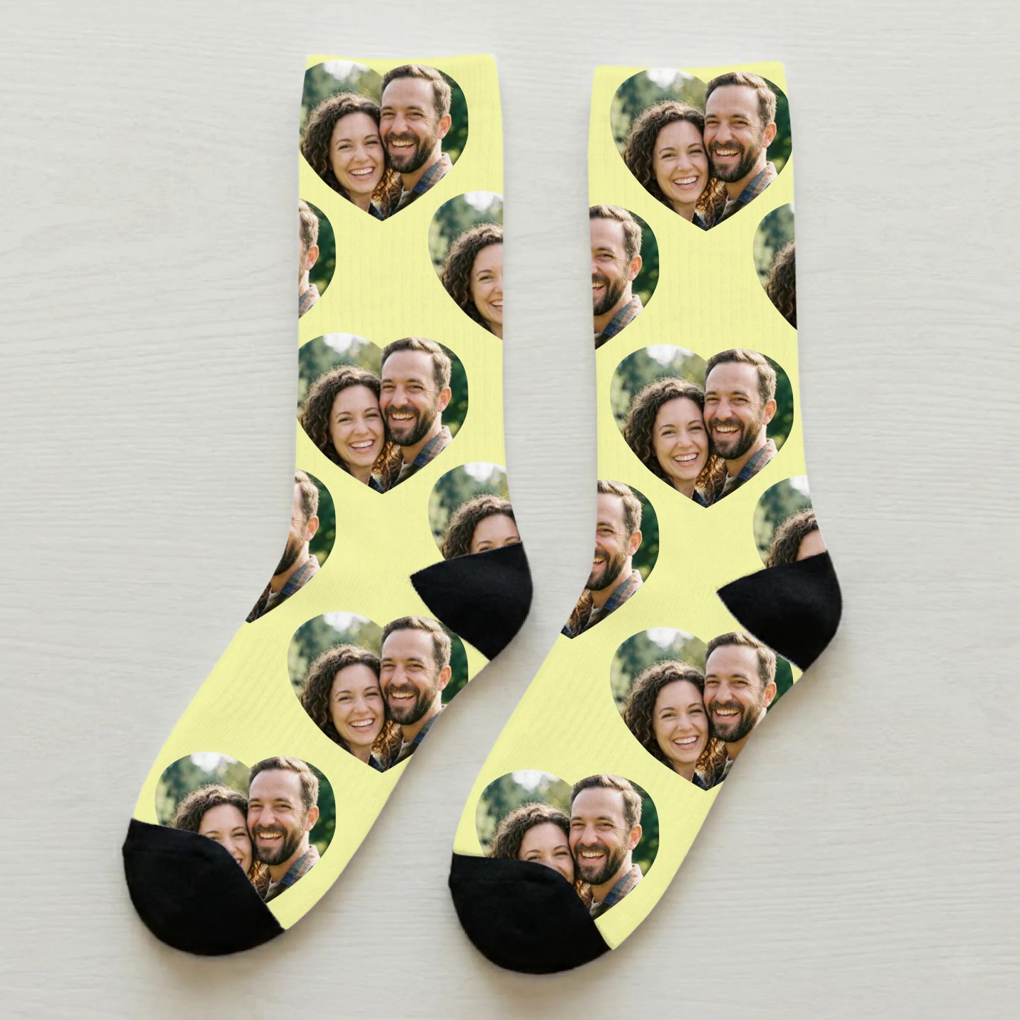 Herz Socken personalisiert mit Foto Upload