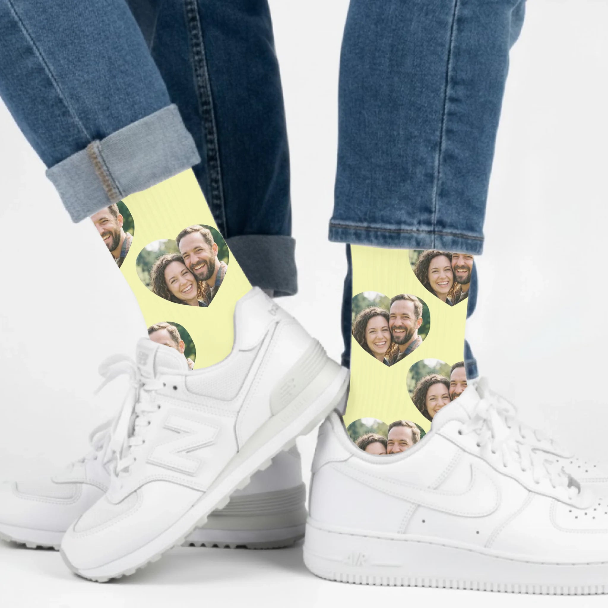 Herz Socken personalisiert mit Foto Upload detail