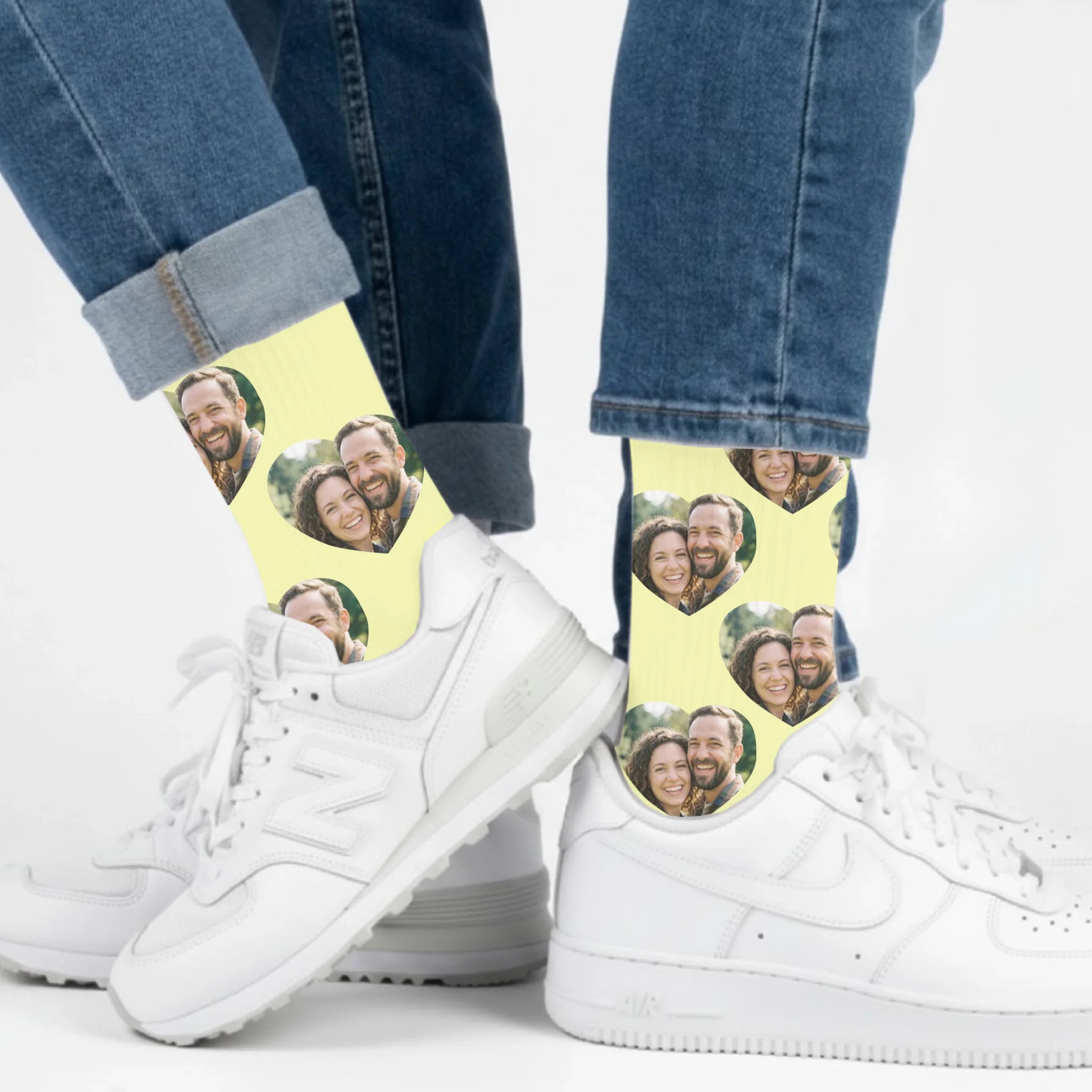 Herz Socken personalisiert mit Foto Upload detail2