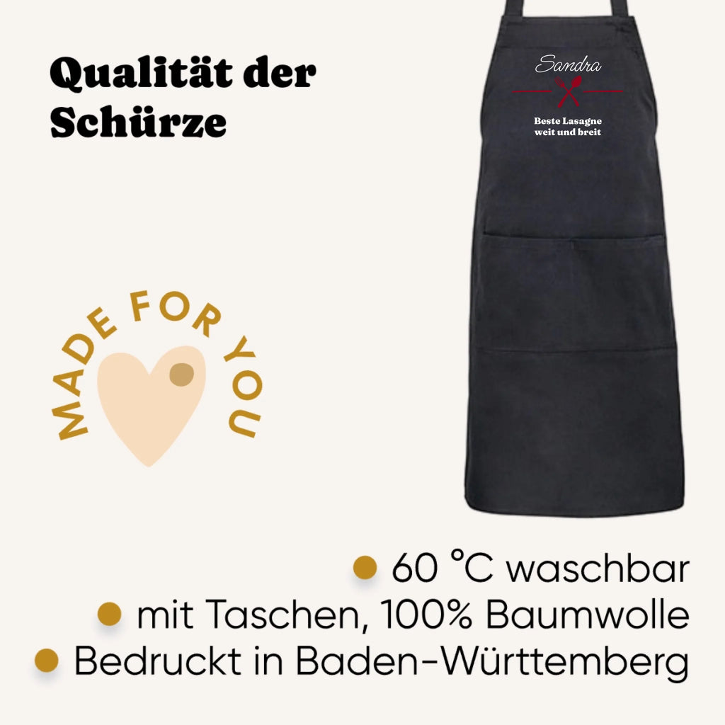 Kochschürze personalisiert mit Namen - Qualität
