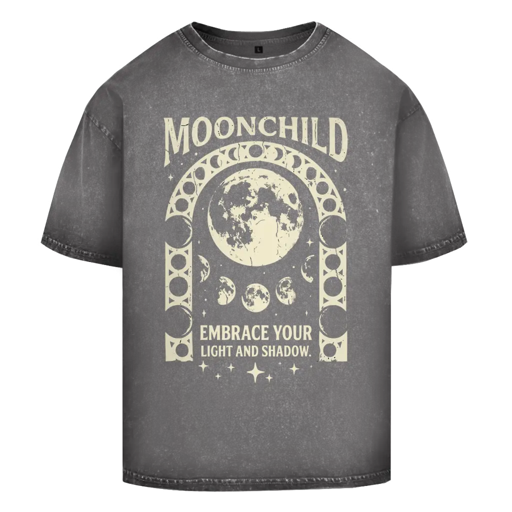 Moonchild Oversize T-Shirt Acid Washed / Asphalt