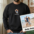 Papa Pullover mit Foto im Comic Stil und Namen personalisiert – Geschenk für Papa