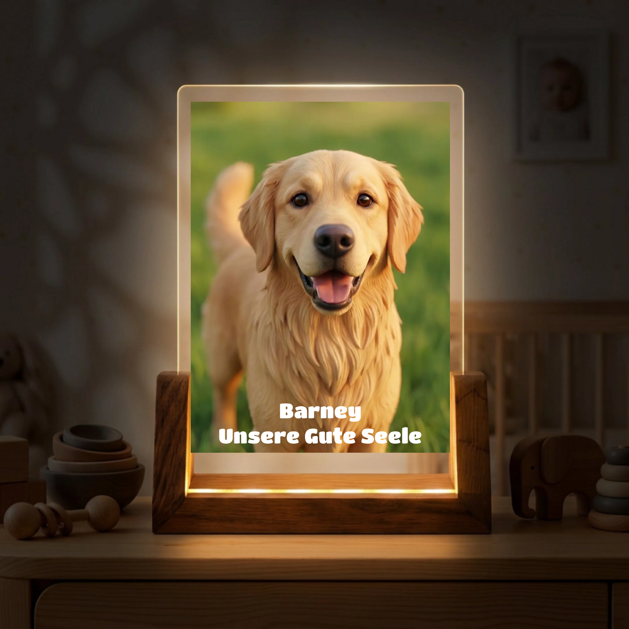 Personalisierte Lampe Hund  - Geschenk für Tierliebhaber