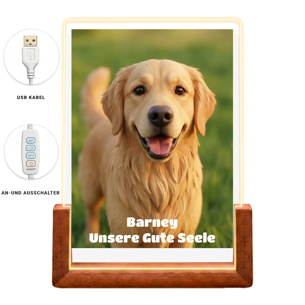 Personalisierte Lampe Hund - Geschenk für Tierliebhaber