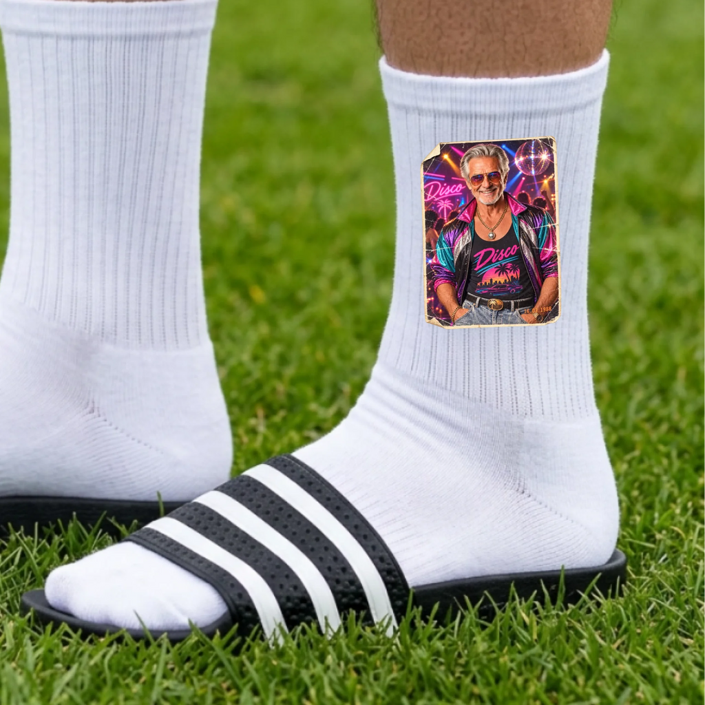 Personalisierte Socken 80s weiss