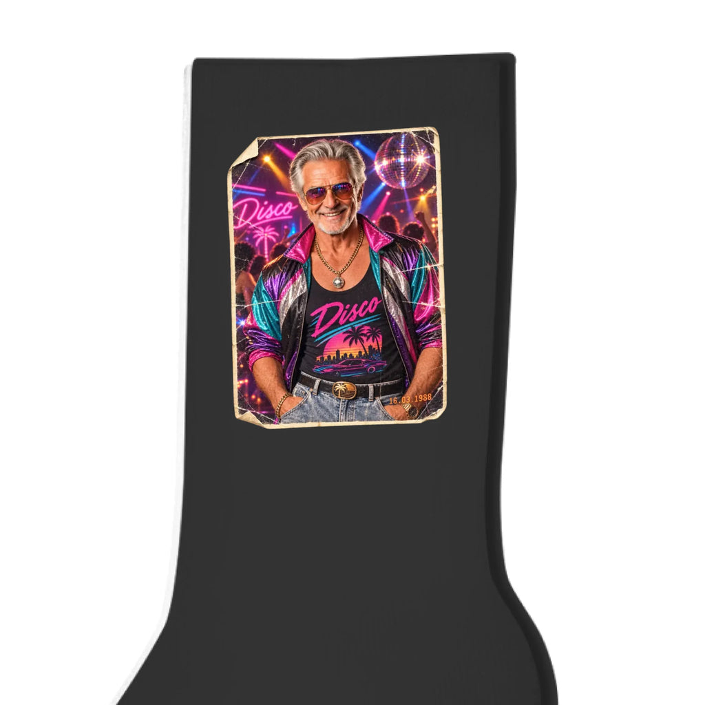 Personalisierte Socken 80s schwarz