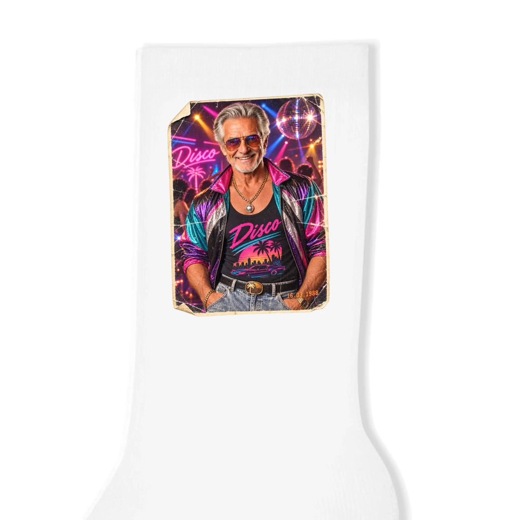 Personalisierte Socken 80s weiss