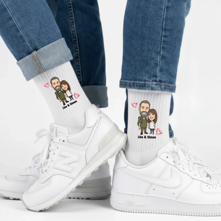 Personalisierte Socken Big Head und Namen