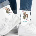 Personalisierte Socken im Comic Big Head Design – personalisiertes Geschenk