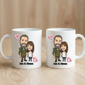 Personalisierte Tasse Big Head mit Foto & Text im Comic Stil