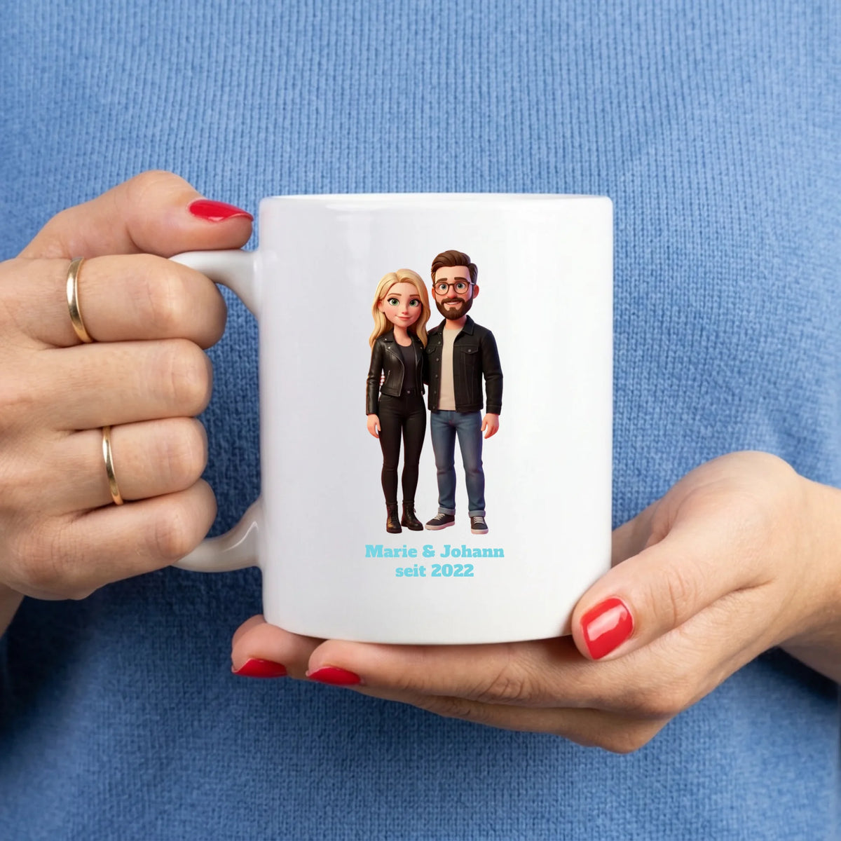 Personalisierte Tasse mit Foto im 3D Stil