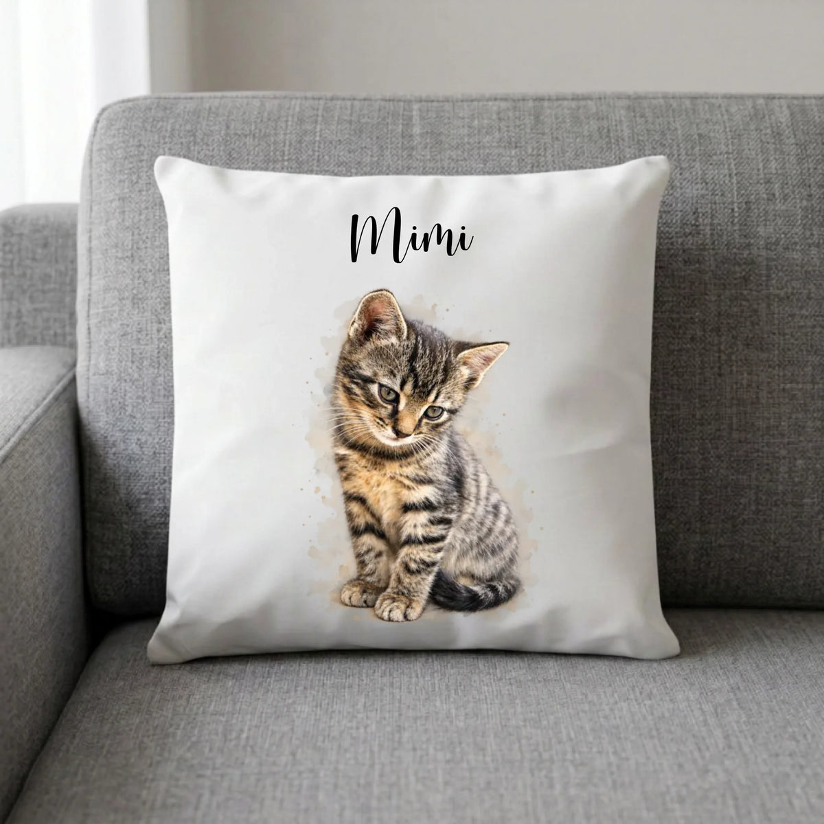 Personalisiertes Katzen Kissen mit Foto und Name