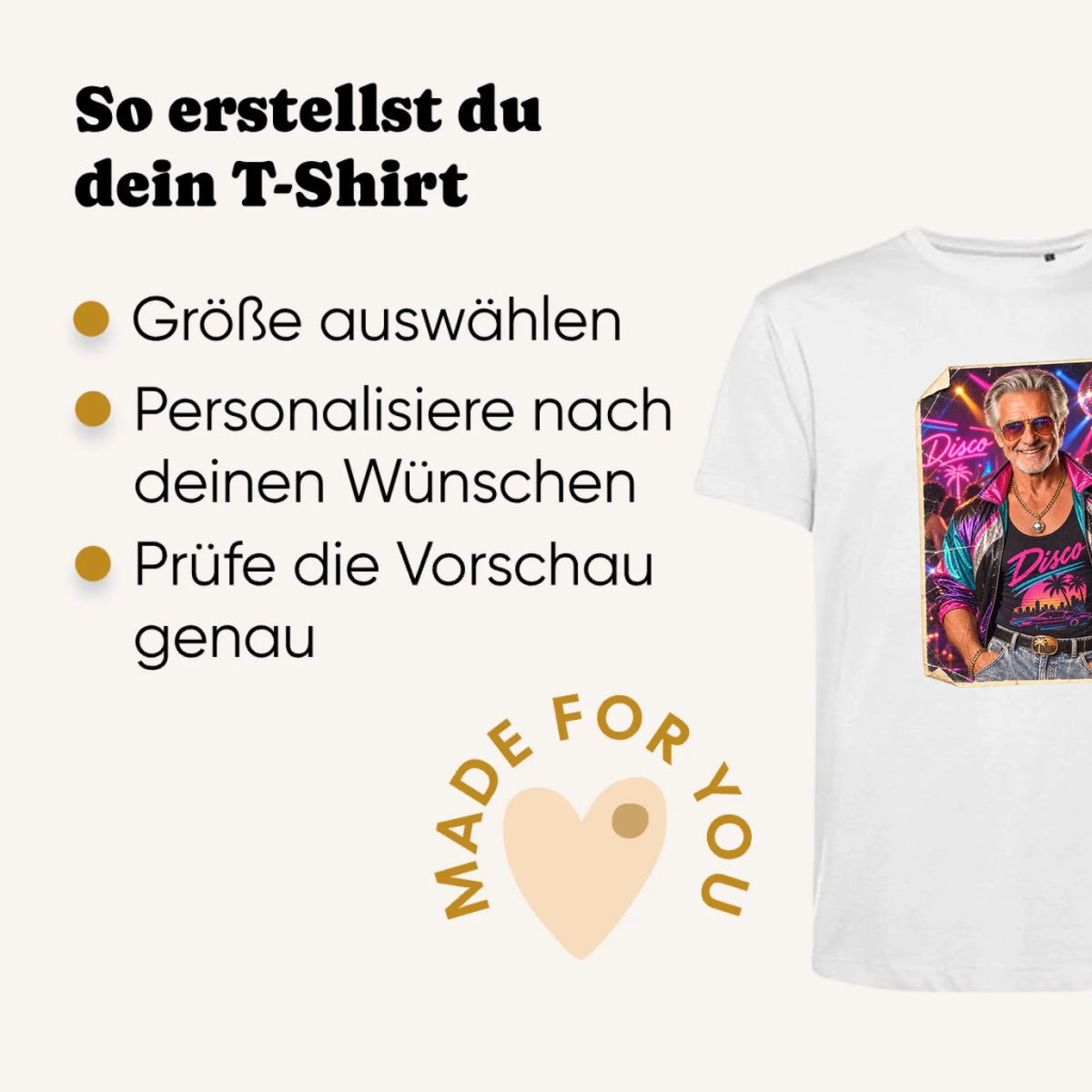 Personalisiertes T-shirt 80s - unisex - Anleitung