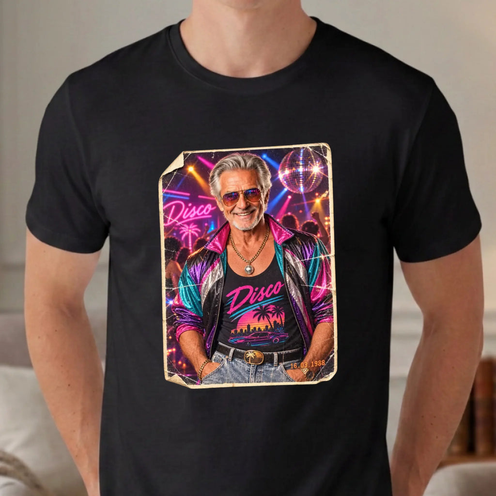 Personalisiertes T-shirt 80s - unisex - schwarz