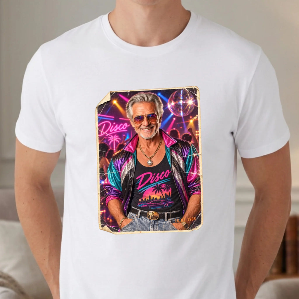 Personalisiertes T-shirt 80s - unisex - weiss