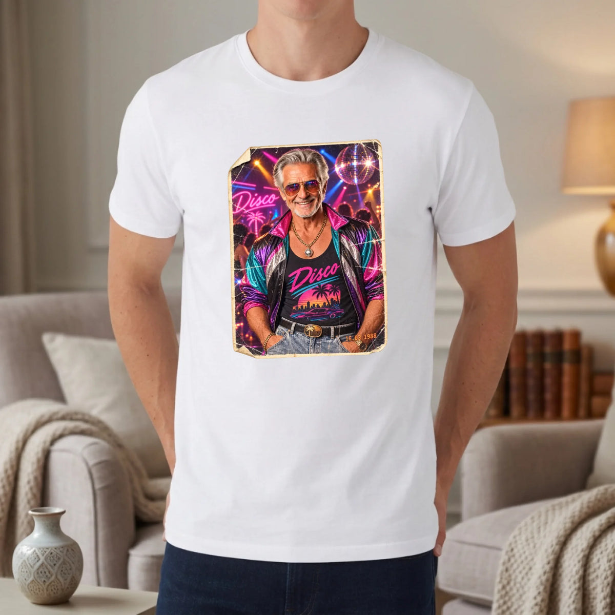 Personalisiertes T-shirt 80s - unisex - weiss