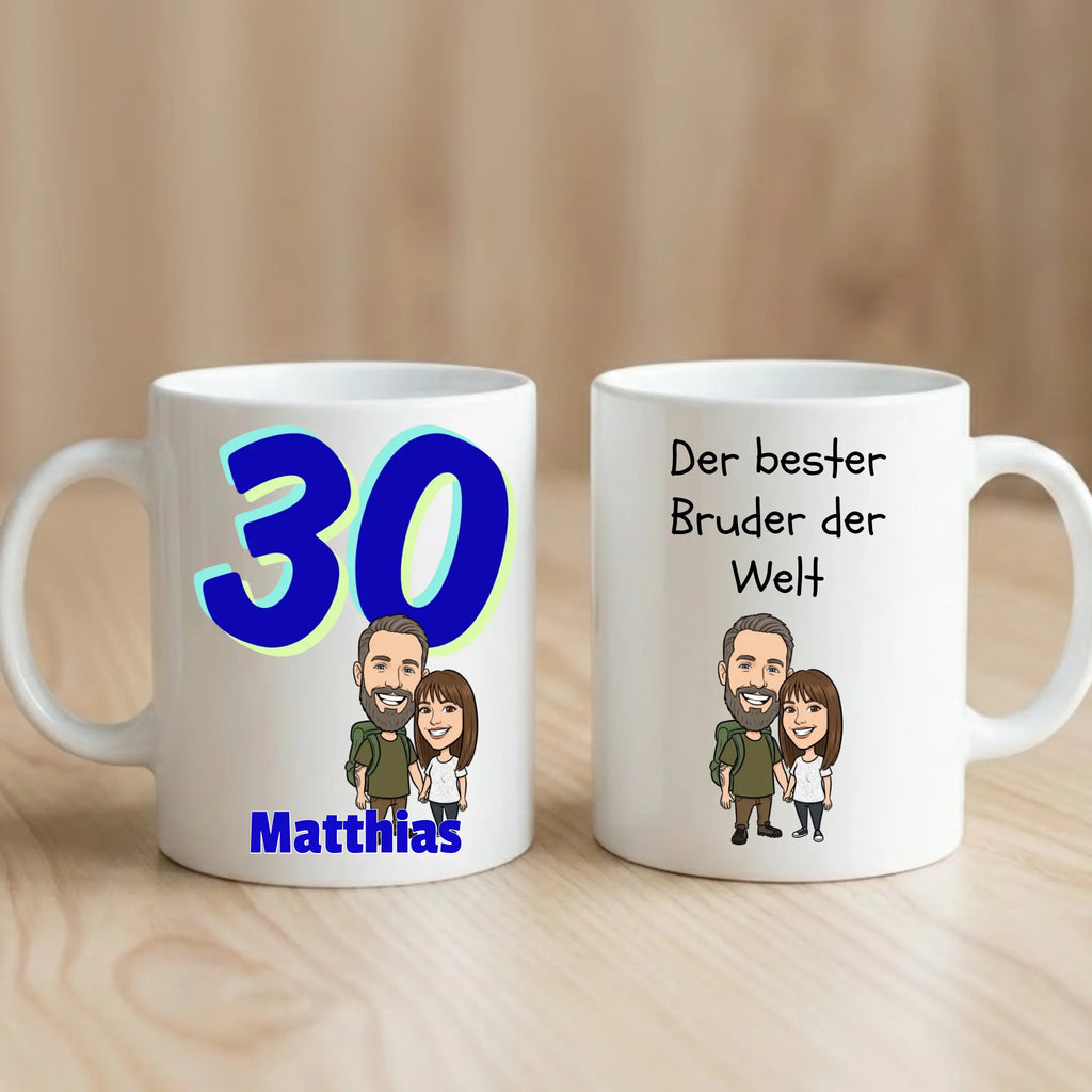 Tasse zum Geburtstag mit Foto und Text personalisiert