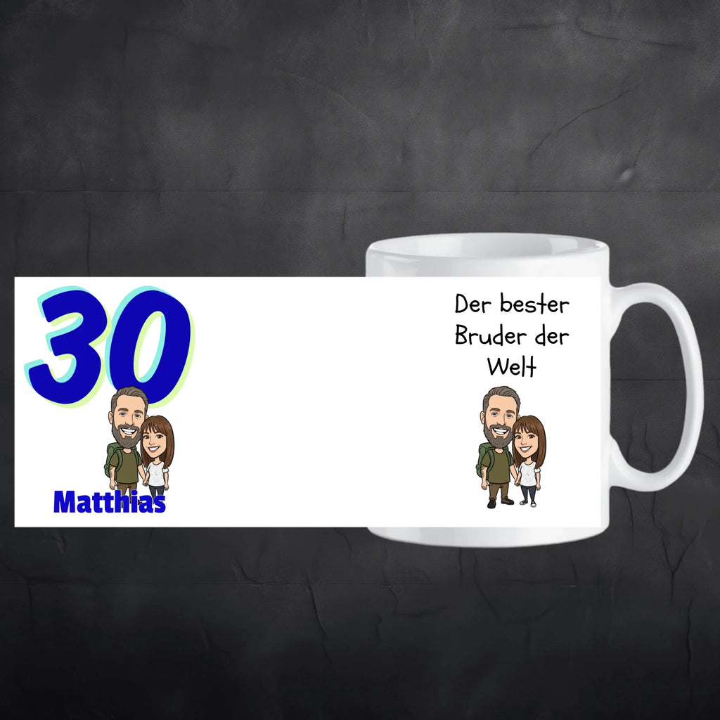 Tasse zum Geburtstag mit Foto und Text personalisiert