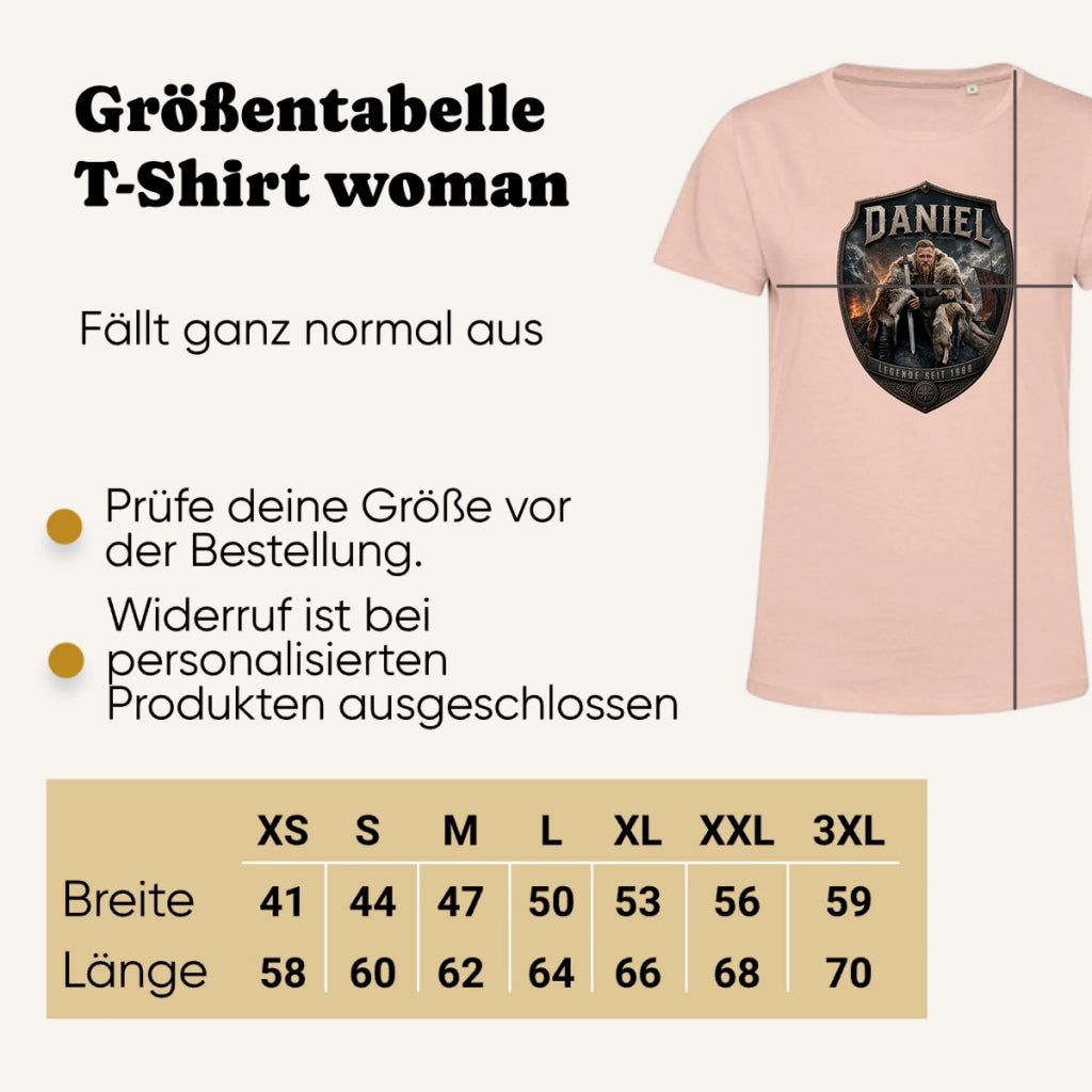 Wikinger T-Shirt mit Foto personalisiert Damen - Grössen