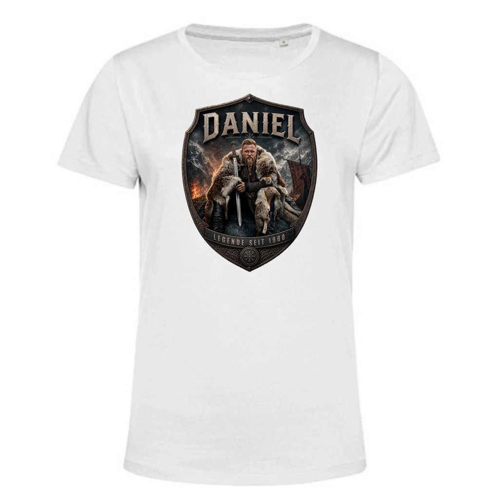 Wikinger T-Shirt mit Foto personalisiert Damen - weiss