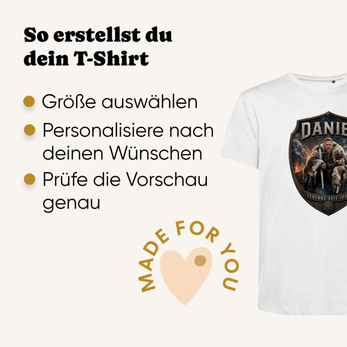Personalisiertes T-shirt unisex - Erklärung