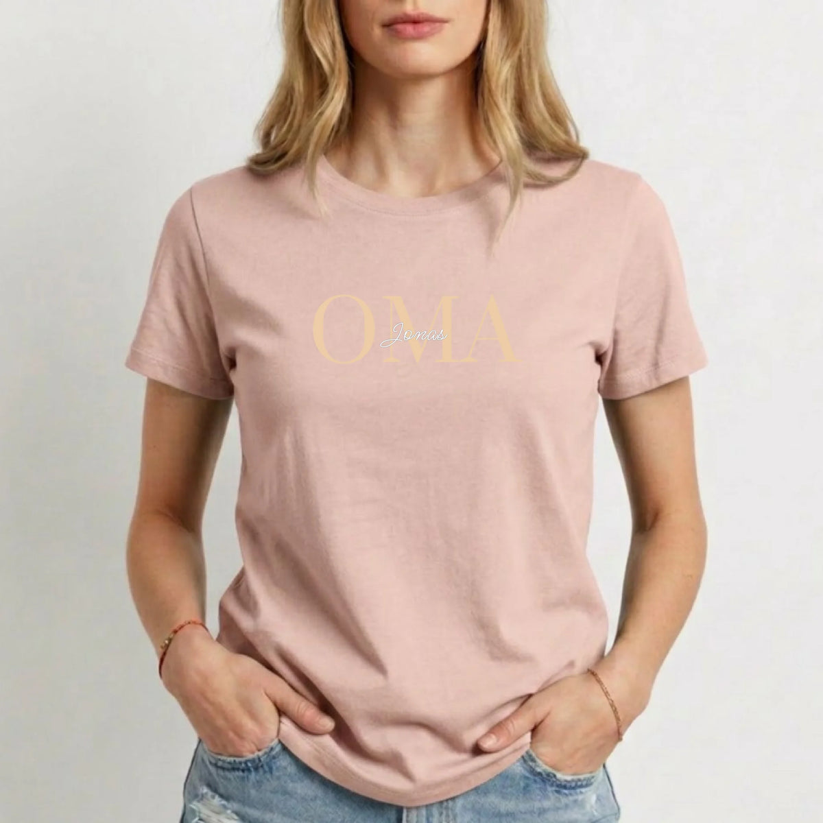 Beste Oma T-Shirt personalisiert Damen rosa - Geschenk für Oma