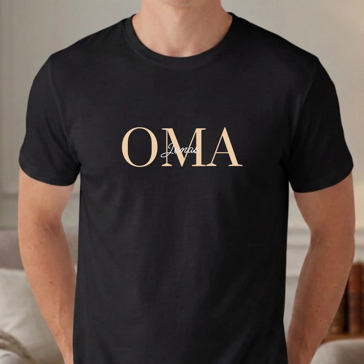 Beste Oma T-Shirt personalisiert Unisex schwarz - Geschenk für Oma