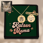 Personalisierte Halskette mit Katzengravur 