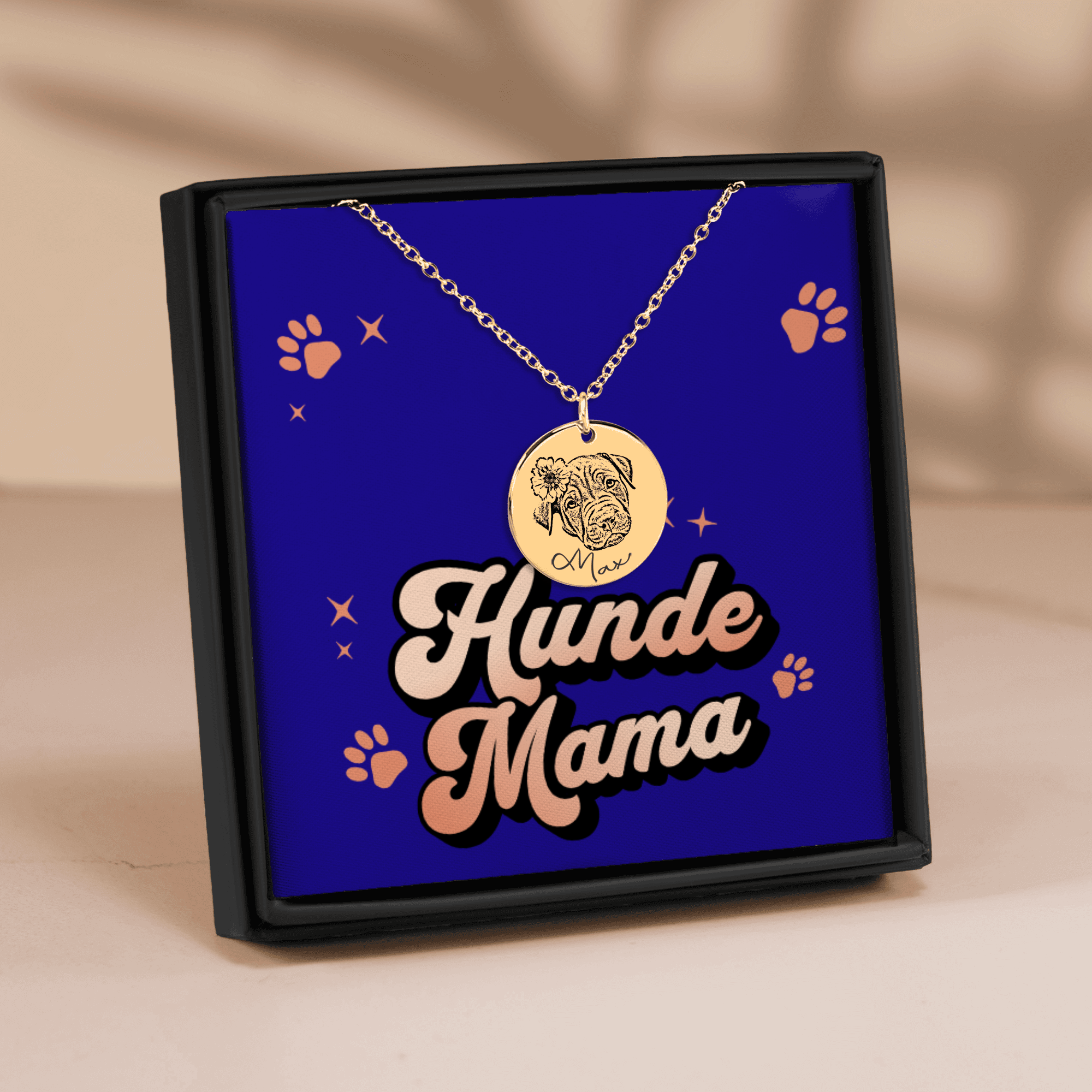 Personalisierte Halskette mit Hundegravur und Namen 