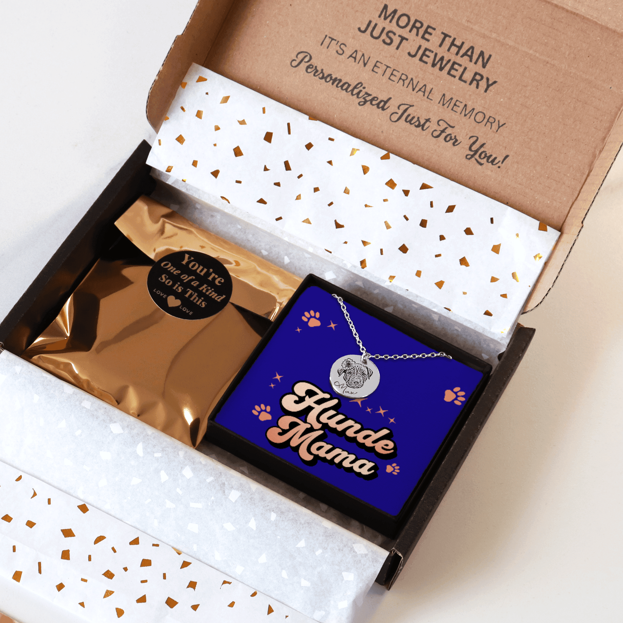 Personalisierte Halskette mit Hundegravur und Namen 