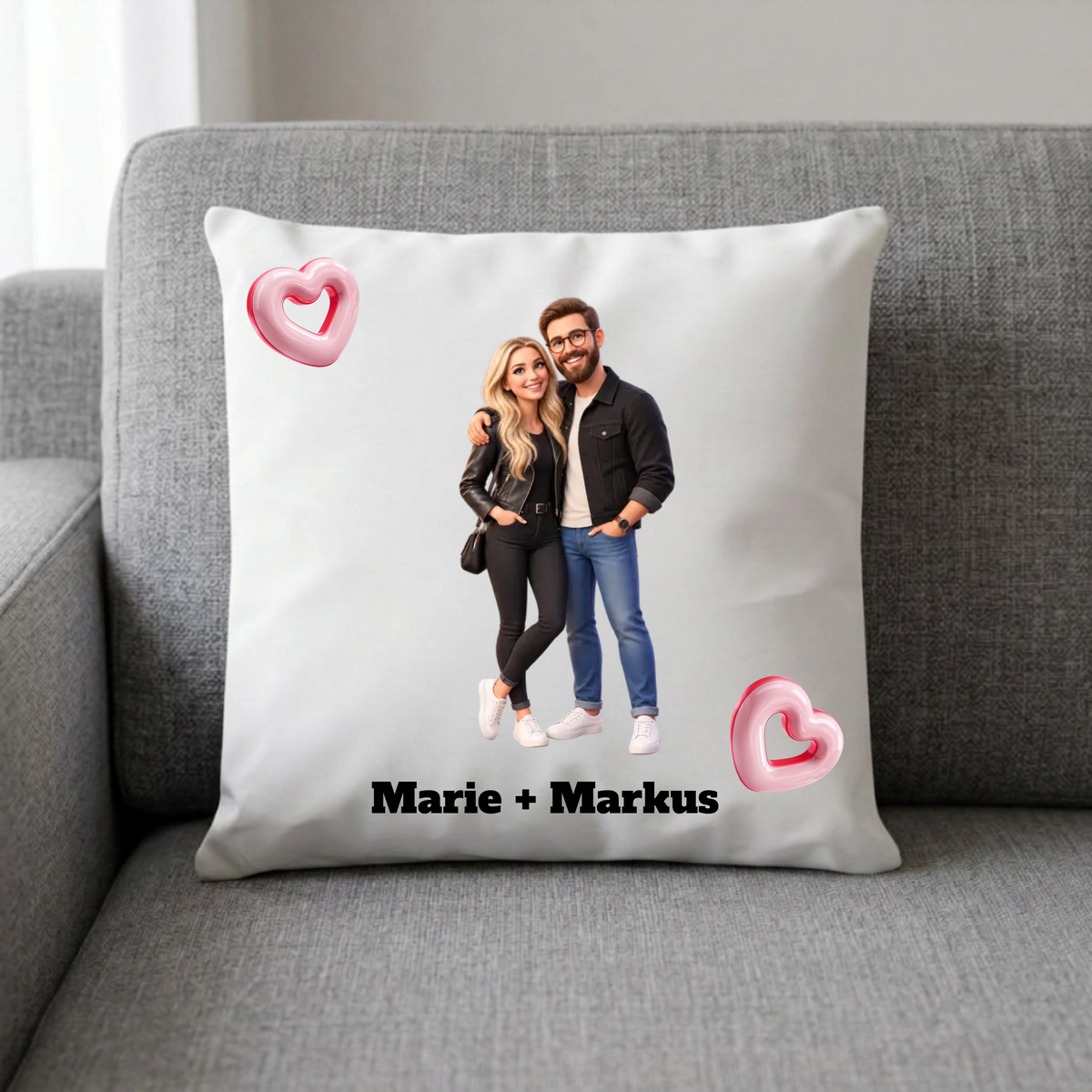 Fotokissen im 3D Stil personalisiert