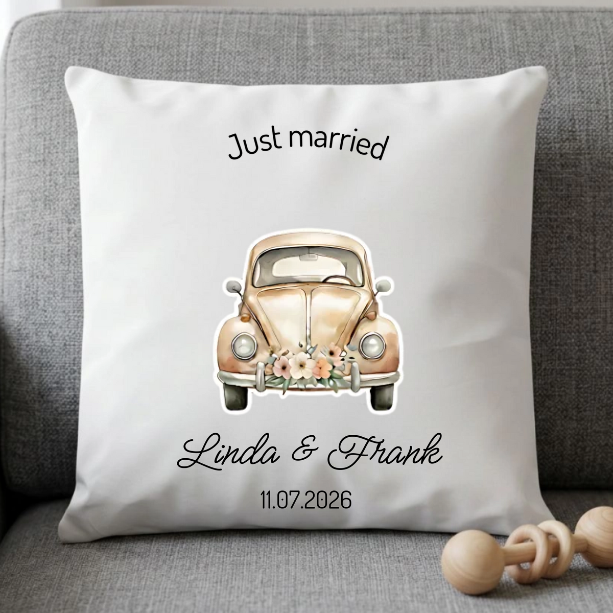 Personalisiertes Kissen als Hochzeitsgeschenk