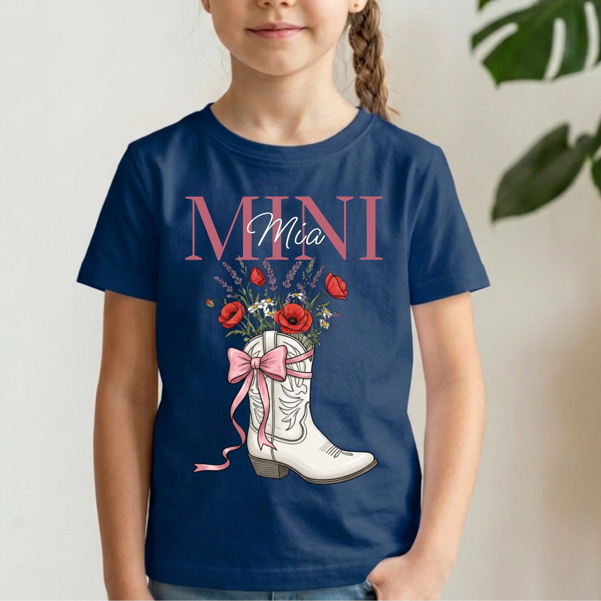 Kind Mini Me T-Shirt  personalisiert - Western Coquette