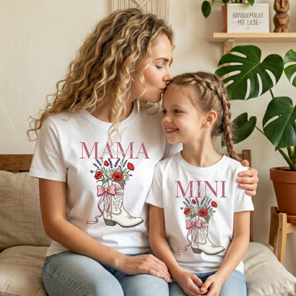 Kind Mini Me T-Shirt  personalisiert - Western Coquette
